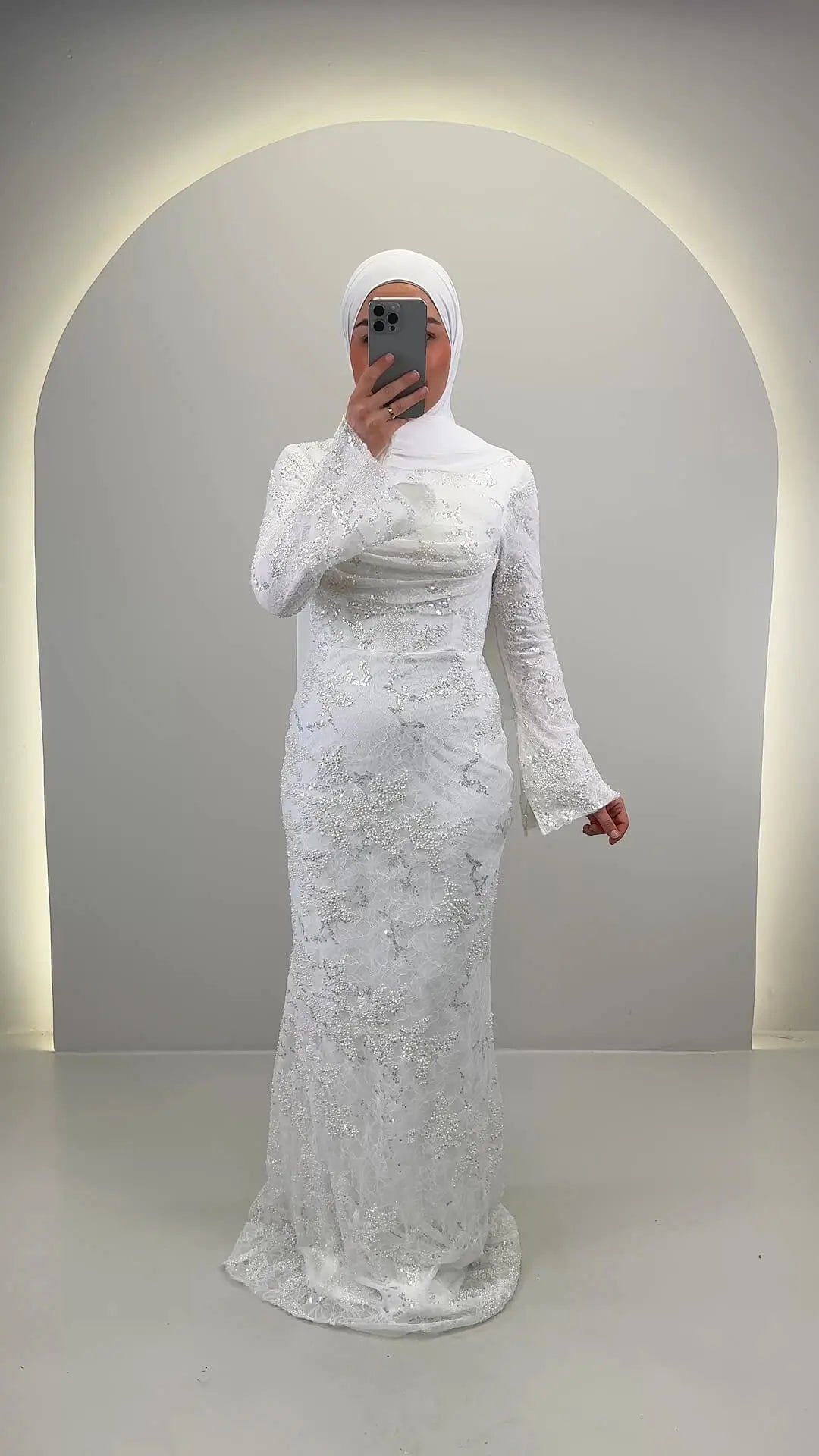 Azmia Wedding dress with Hijab