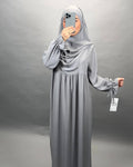 Mila Abaya Seti Khimar ile Gri