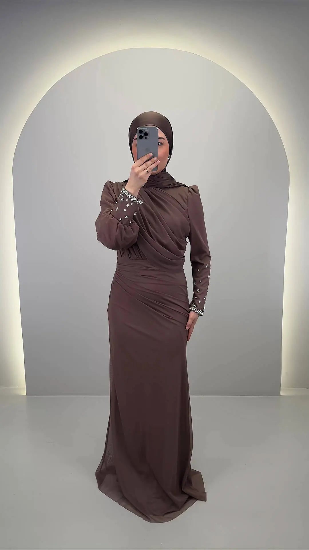Rozan Abendkleid Braun