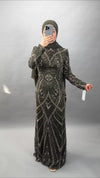 Huda evening dress khaki
