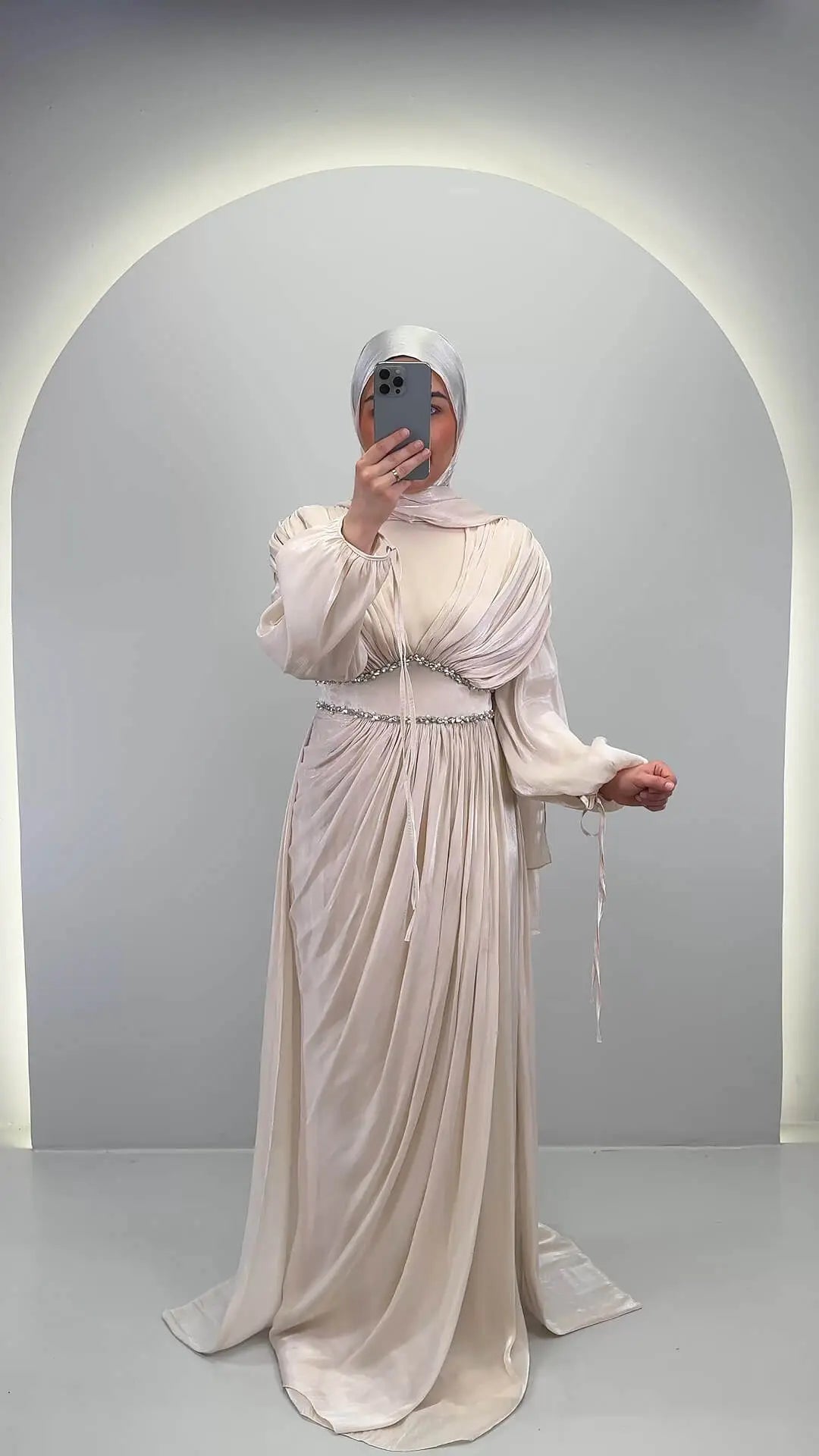 Meslina Evening dress Beige