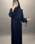 Mila Abaya Seti ve Khimar Koyu Mavi