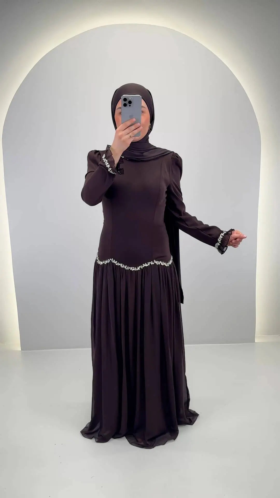 Yagmur Abendkleid Braun