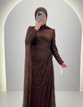 Mireya Evening dress Brown