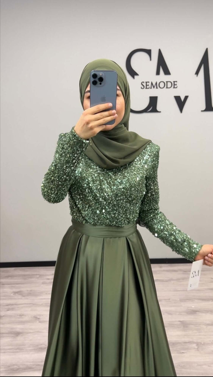 Ilayda Abendkleid Grün Semode