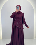 Adela evening dress brown