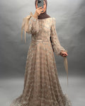 Devin Exclusive Evening dress Beige