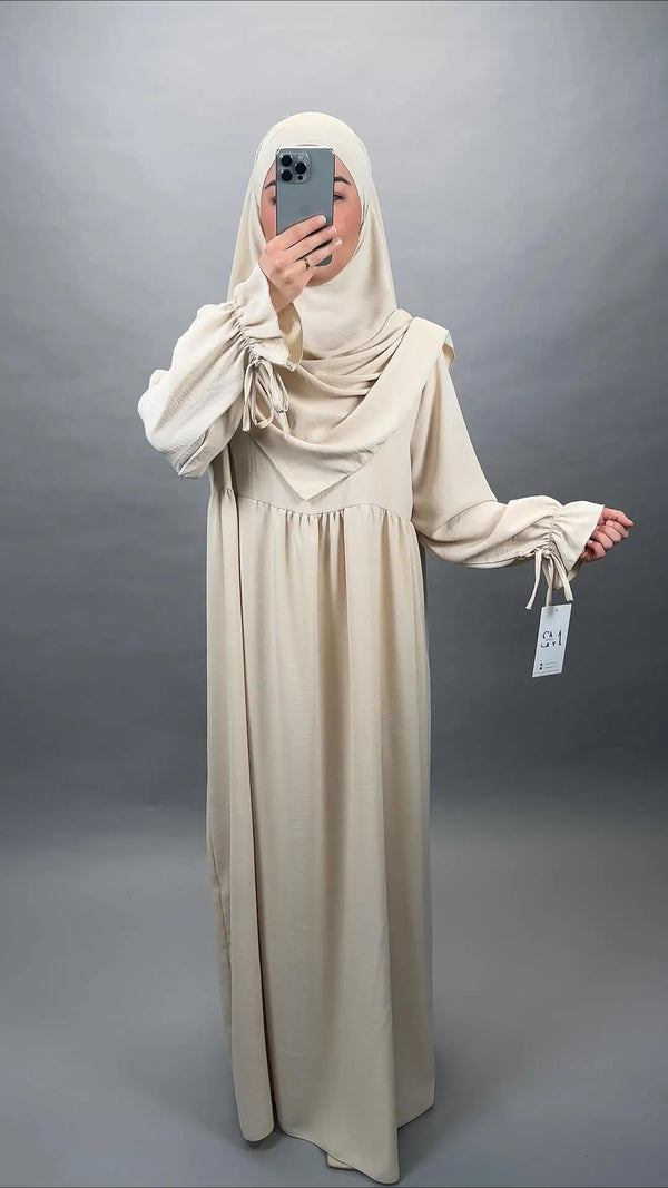 Mila Abaya Set mit Khimar Beige - Semode