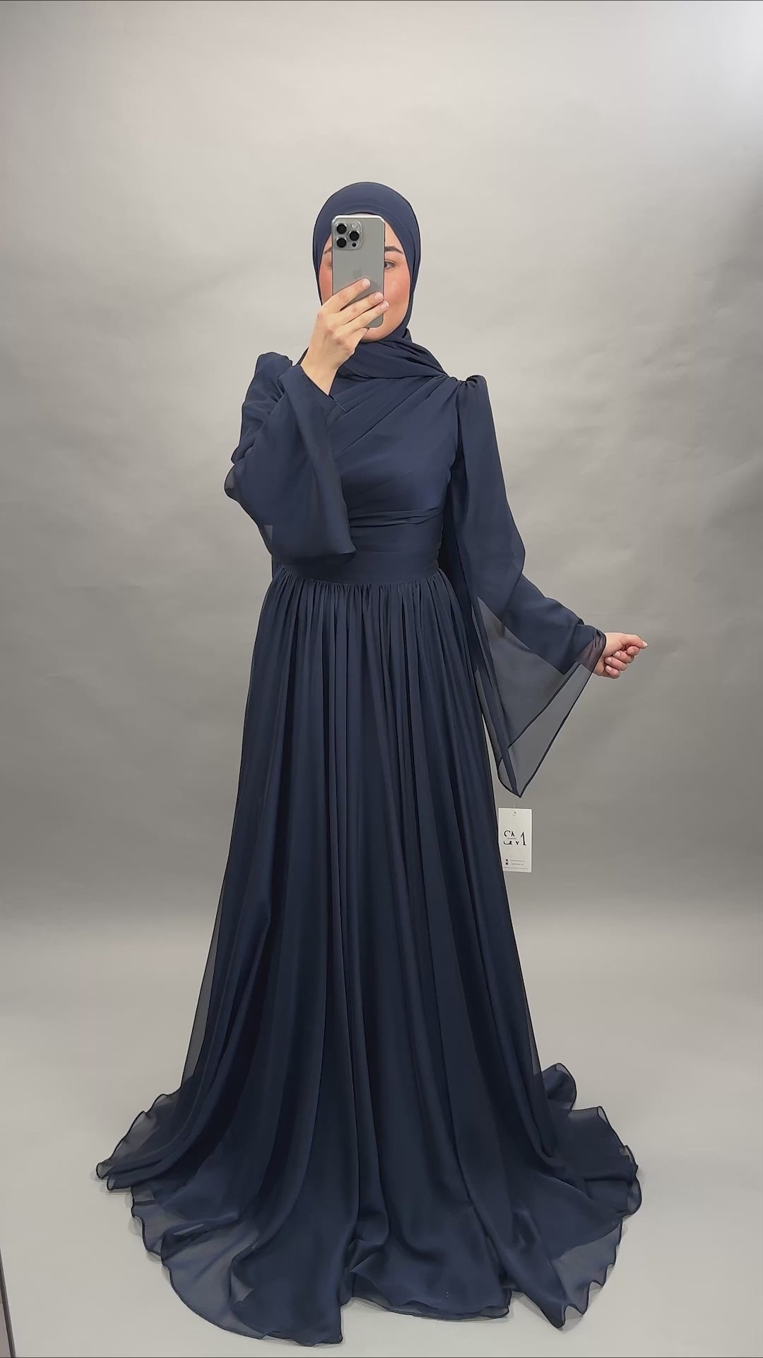 Medina evening dress dark blue