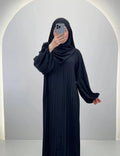 Hifaya Abaya Set with Khimar Black