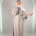 Sera Musselin Kleid Beige