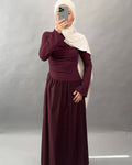 Selena Kleid Weinrot