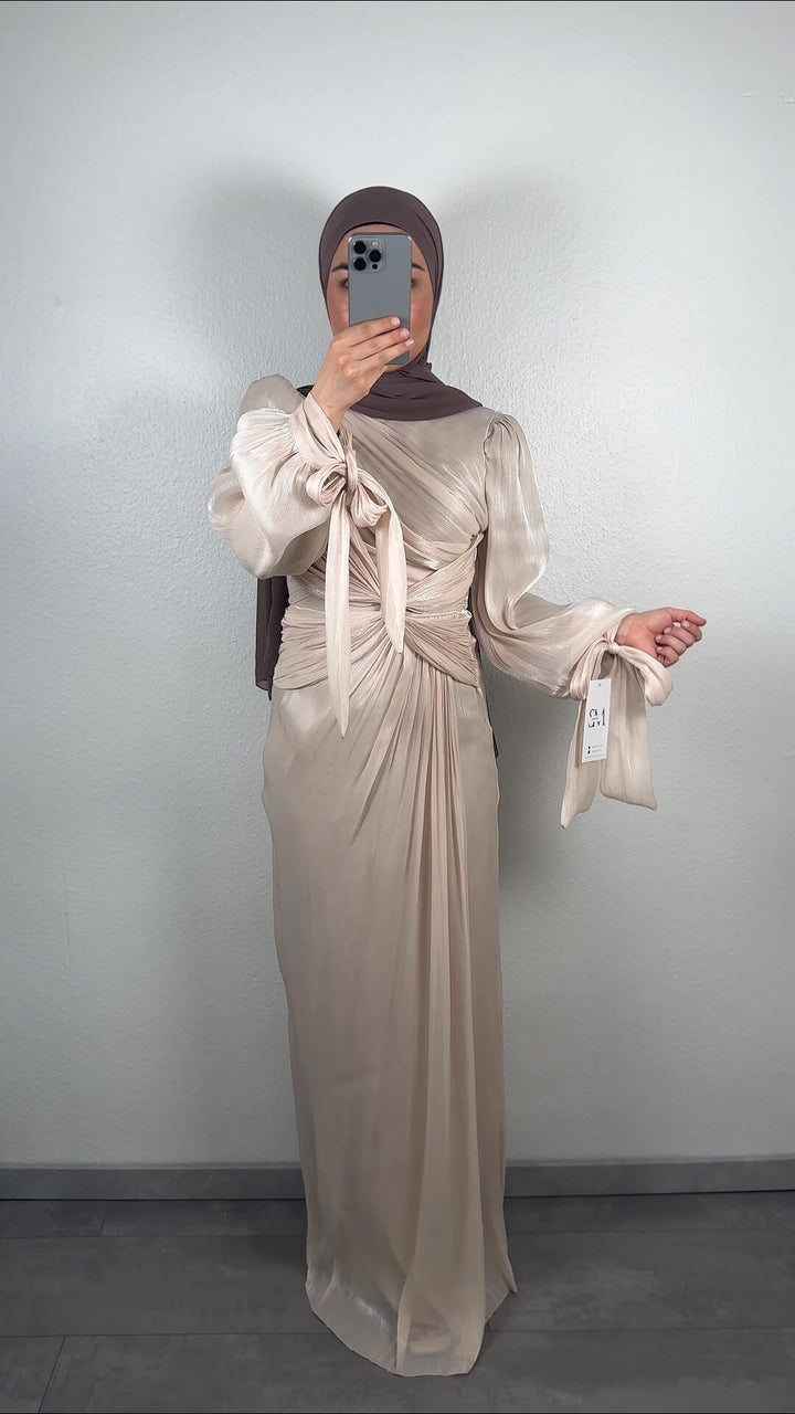 Yildiz evening dress beige